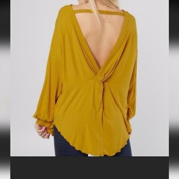 NWT Free People shimmy Shake Top Untamed Gold Size Large - Picture 1 of 14